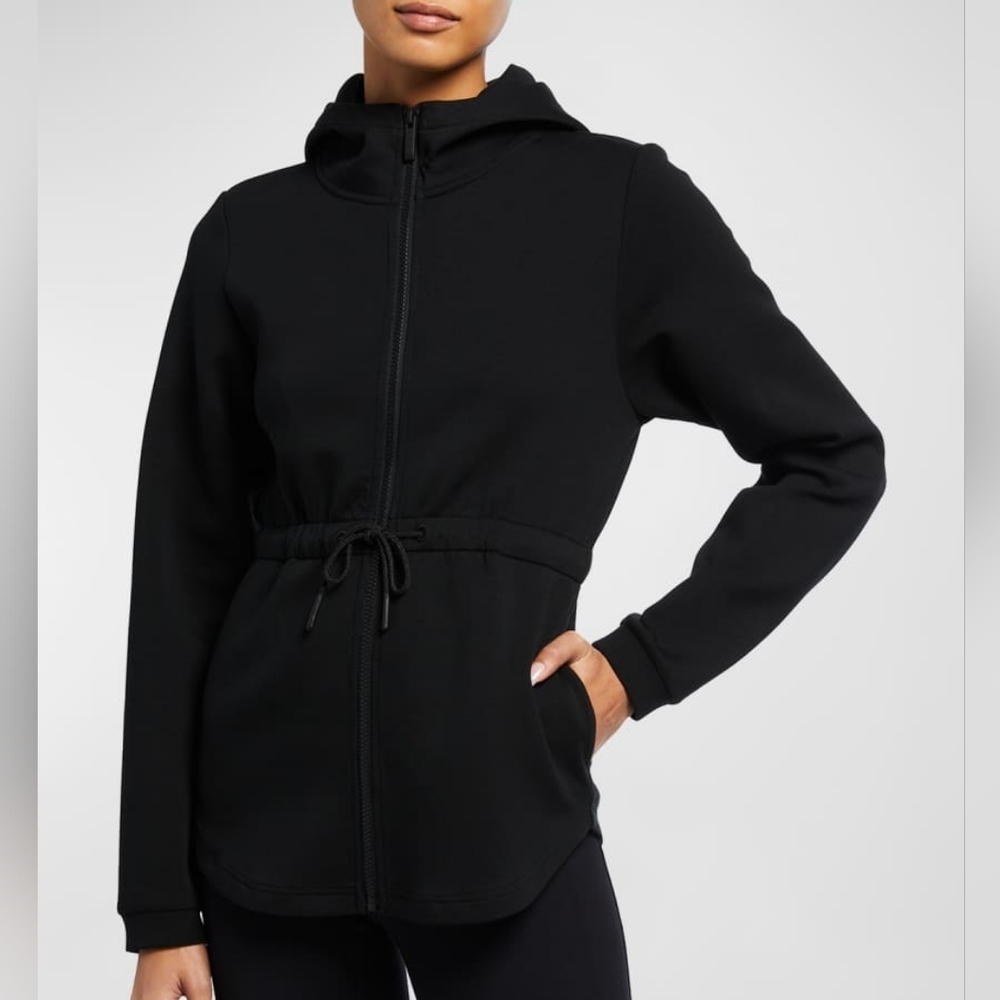 Varley Sofia Drawstring-Waist Hooded Track Jacket